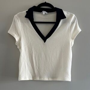 Reformation knit collar top